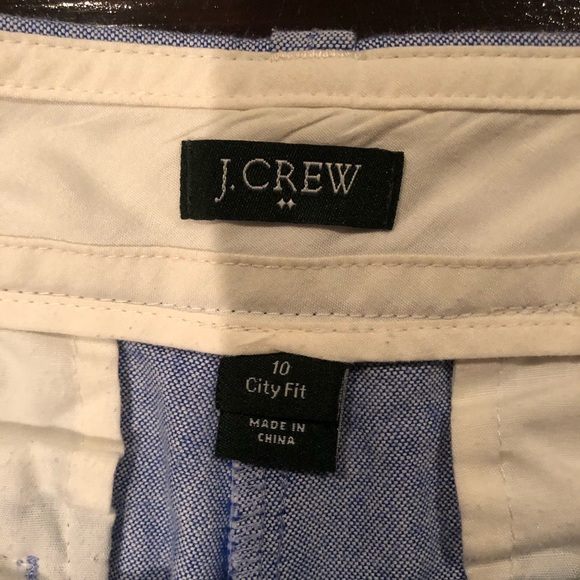 J. Crew Factory CITY FIT Chambray Shorts | Size 10 - Picture 6 of 8